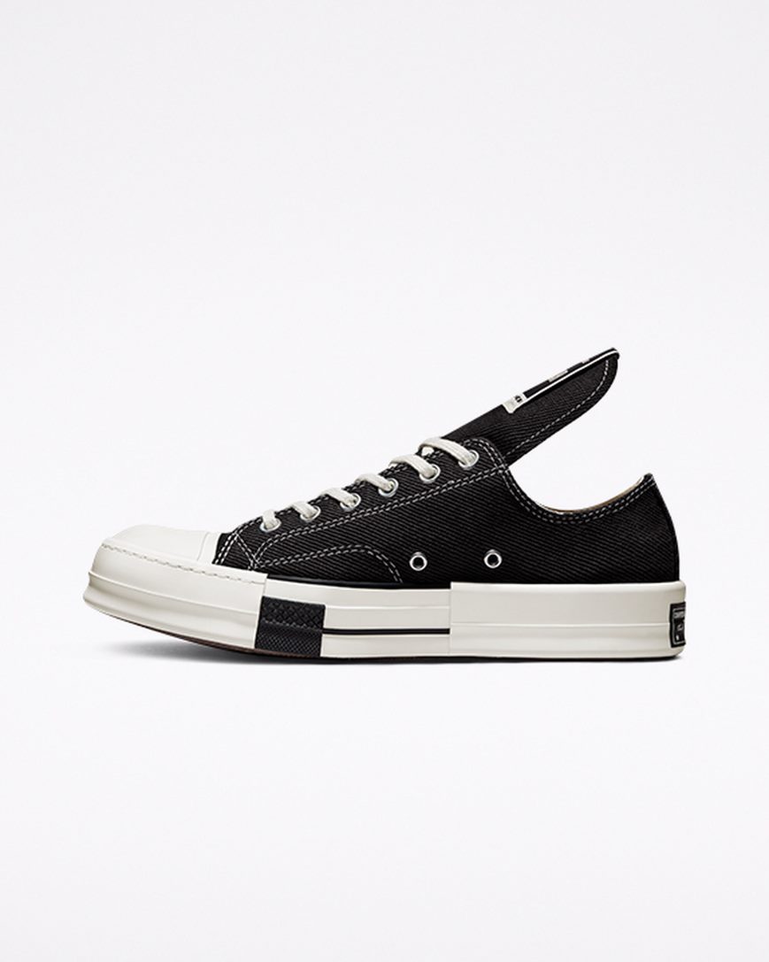 Men's Converse x DRKSHDW DRKSTAR Chuck 70 Low Top Shoes Black | AU E5341R